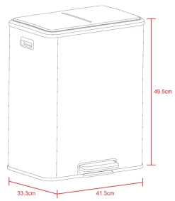 G. Funder Skraldespande|Affaldssortering|Pedalspand m/soft close 2 x 15 liter - Mat sort