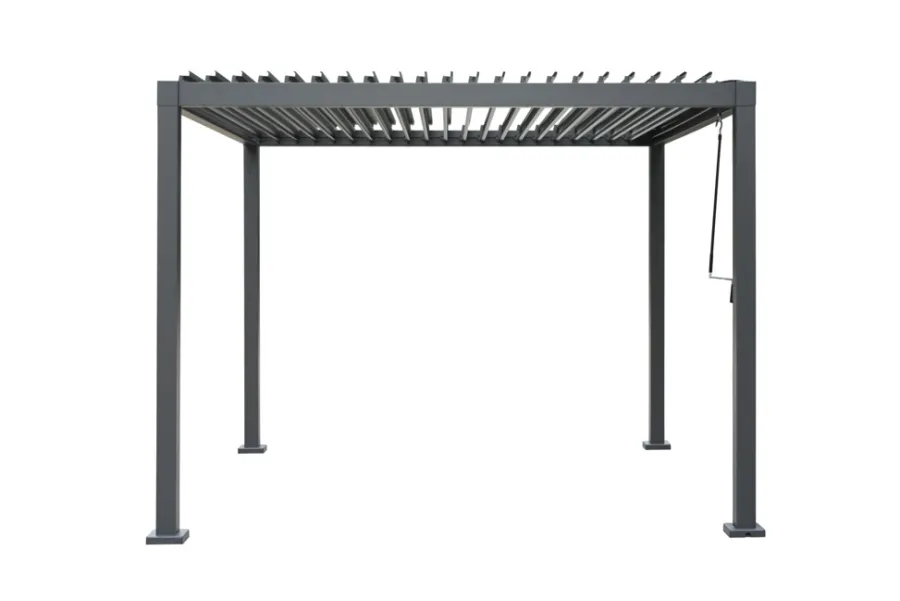 Sunlife® Pavilloner & Partytelte|Overdækning|Pergola m/justerbart tag 3 x 3 meter - Grå