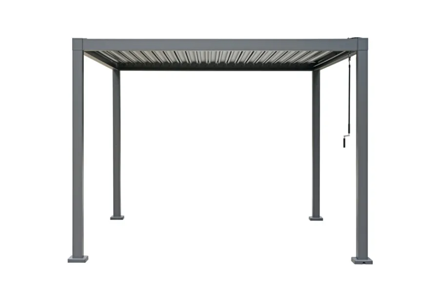 Sunlife® Pavilloner & Partytelte|Overdækning|Pergola m/justerbart tag 3 x 3 meter - Grå