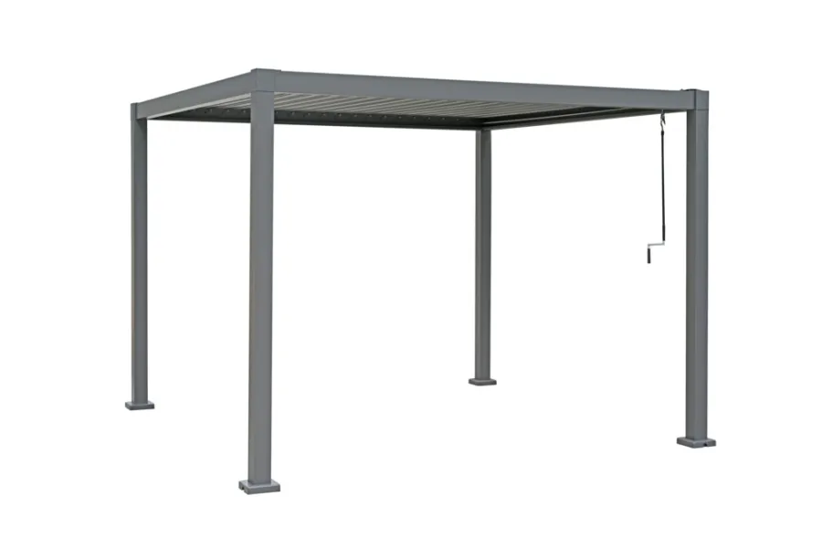 Sunlife® Pavilloner & Partytelte|Overdækning|Pergola m/justerbart tag 3 x 3 meter - Grå