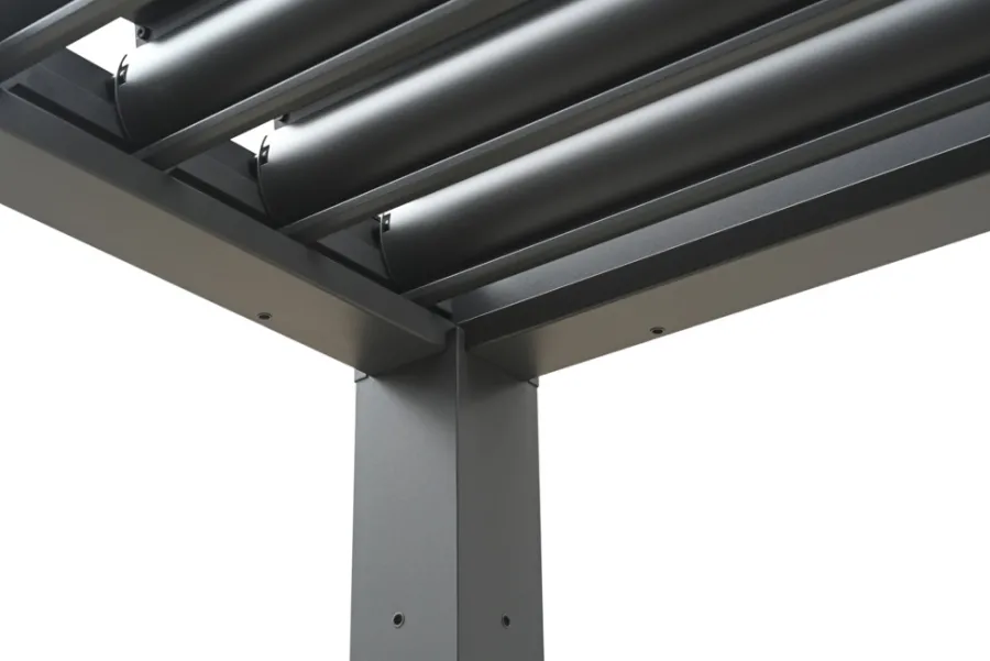 Sunlife® Pavilloner & Partytelte|Overdækning|Pergola m/justerbart tag 3 x 3 meter - Grå