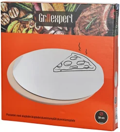 Grillexpert® Grilltilbehør|Pizzasten Ø38 cm med alubageplade -