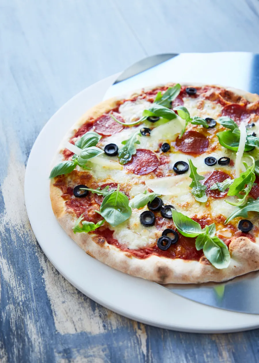 Grillexpert® Grilltilbehør|Pizzasten Ø38 cm med alubageplade -