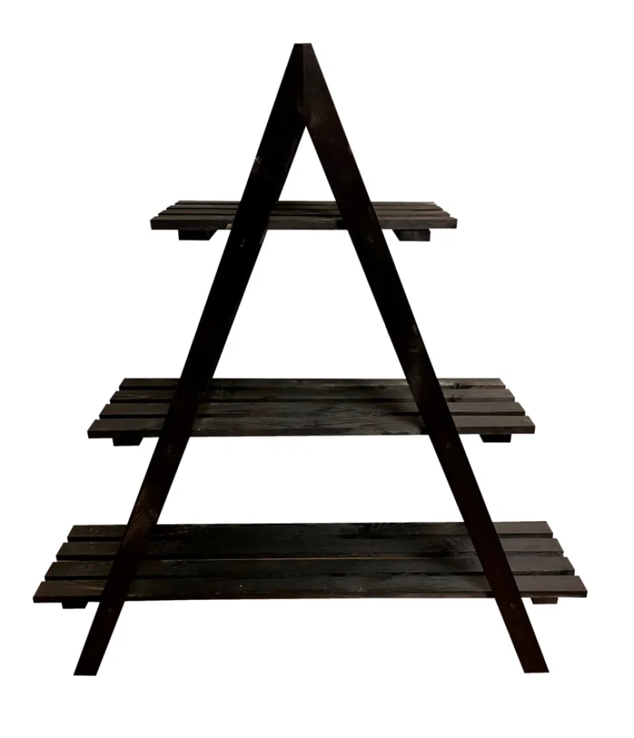 Gardenlife Land Planteborde & Højbede|Plantereol m/tre hylder træ 101 x 26 x 106 cm Sort