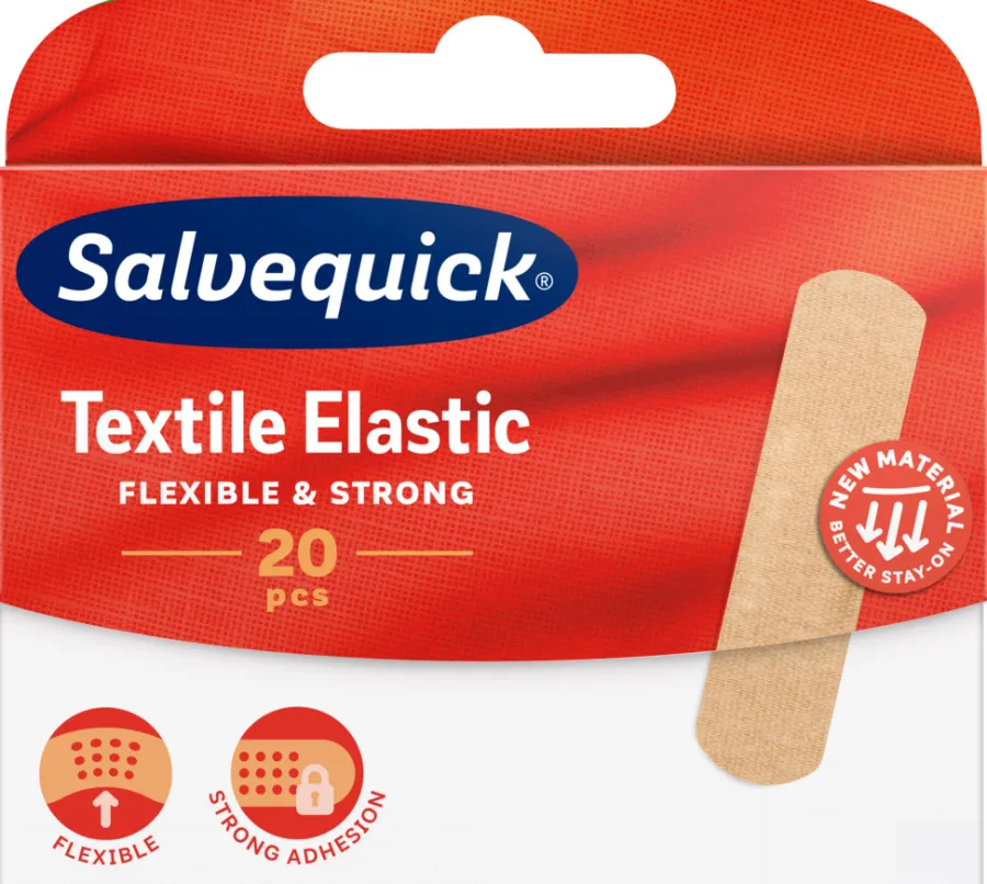 Salvequick Personlig Pleje|Plaster Textile Elastic – 20 stk.