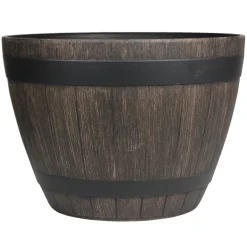 Scan-Pot Krukker|Planteborde & Højbede|Plastkrukke Boi trælook Ø45 cm Brun trælook