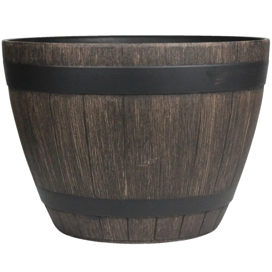 Scan-Pot Krukker|Planteborde & Højbede|Plastkrukke Boi trælook Ø52 cm Brun trælook