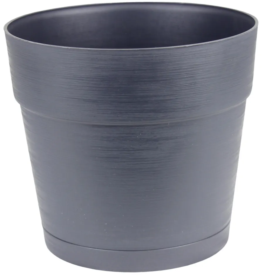 Scan-Pot Krukker|Plastkrukke m/selvvandingsdepot Ø20 cm Sort