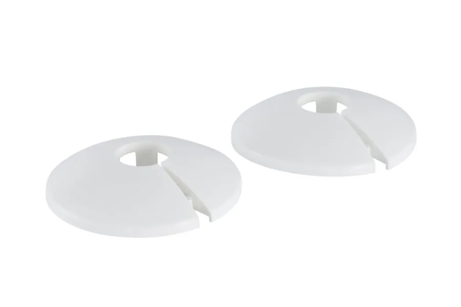 Vvs-Artikler|Plastroset 15 mm hvid - 2 stk.