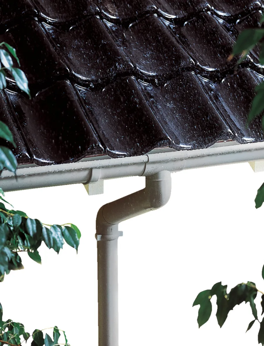 Rodena Tagrender|Plasttagrende grå - 3 m