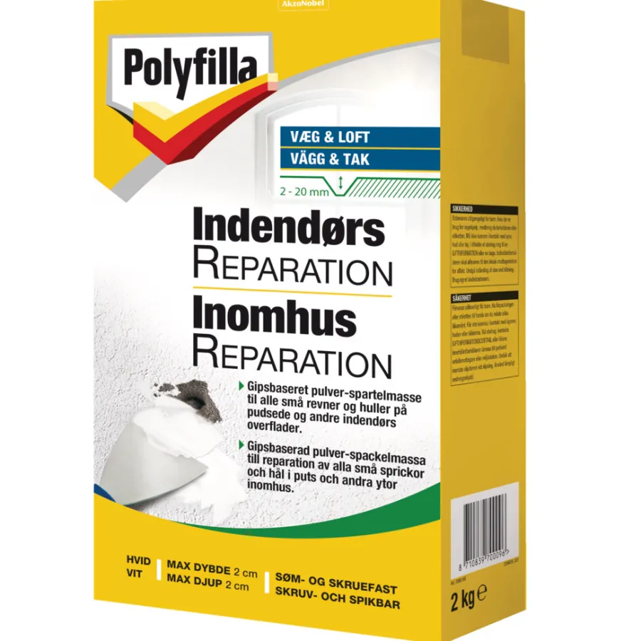 Polyfilla Spartelmasse|indendørs reparation 2 kg