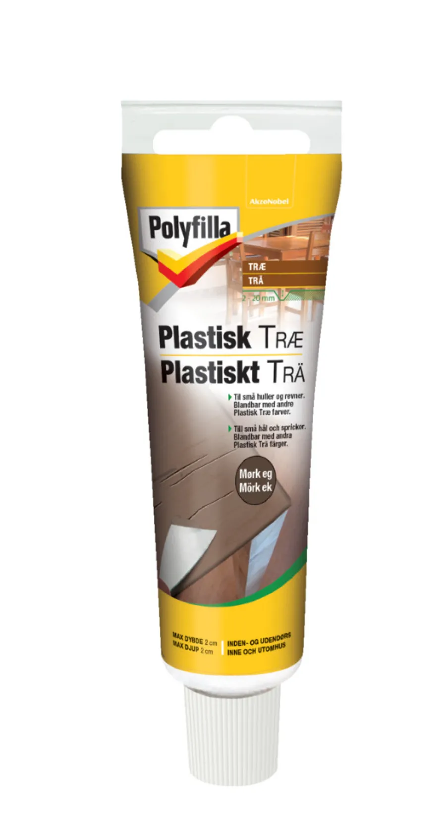 Polyfilla Spartelmasse|plastisk træ mørk eg 50 ml