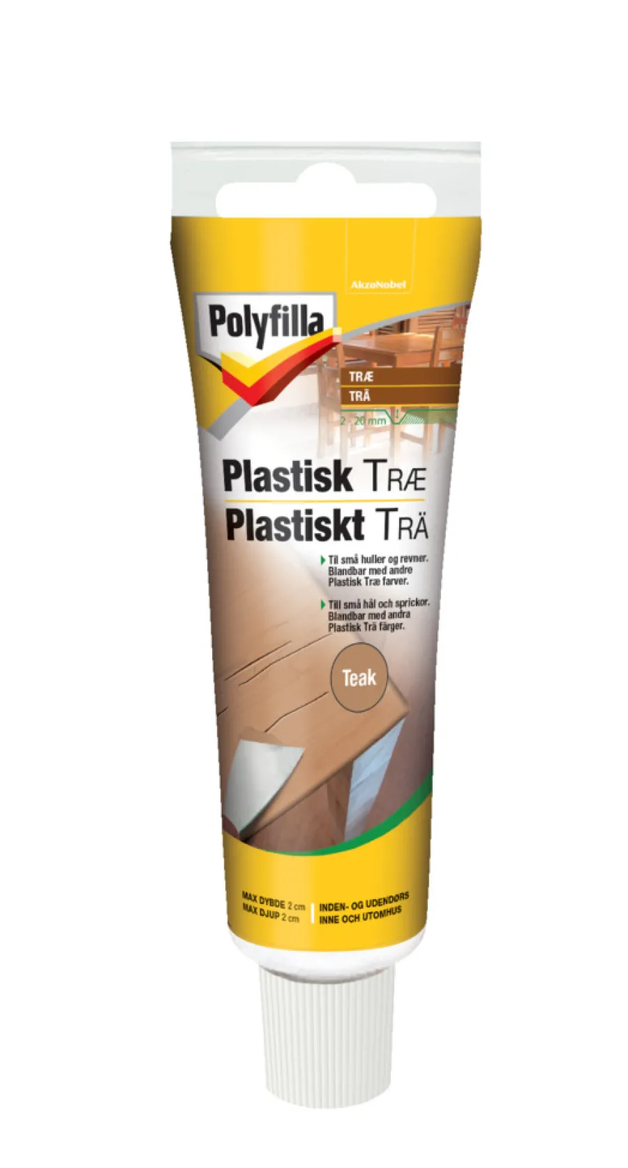 Polyfilla Spartelmasse|plastisk træ teak 50 ml