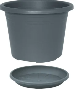 Krukker|Potte Cylindro plast Ø16 cm Grå