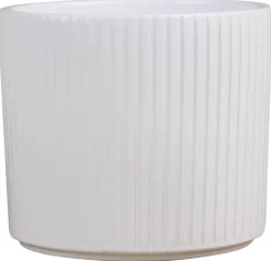 Scan-Pot Krukker|Potteskjuler Pillar Stripes hvid Ø21 cm