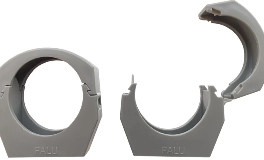 Afløbsrør|PP rørholder 40 mm 2-pk. Grå