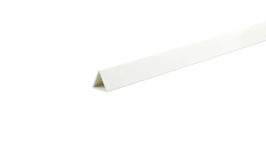 Profillister|Profilliste ombuk trekantet hvid pvc 1000 mm