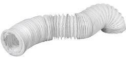 Ventilation|PVC flexslange Ø102 mm x 1 meter hvid