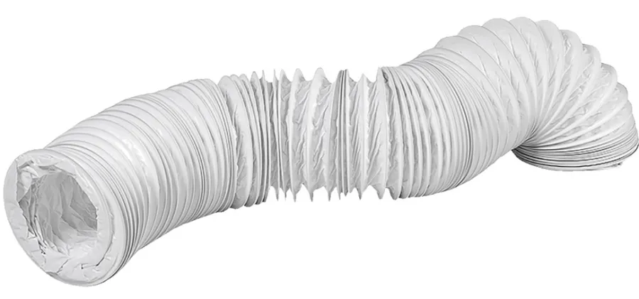 Ventilation|PVC flexslange Ø102 mm x 1 meter hvid