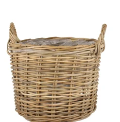 Krukker|Rattankurv m/plast Ø38 cm