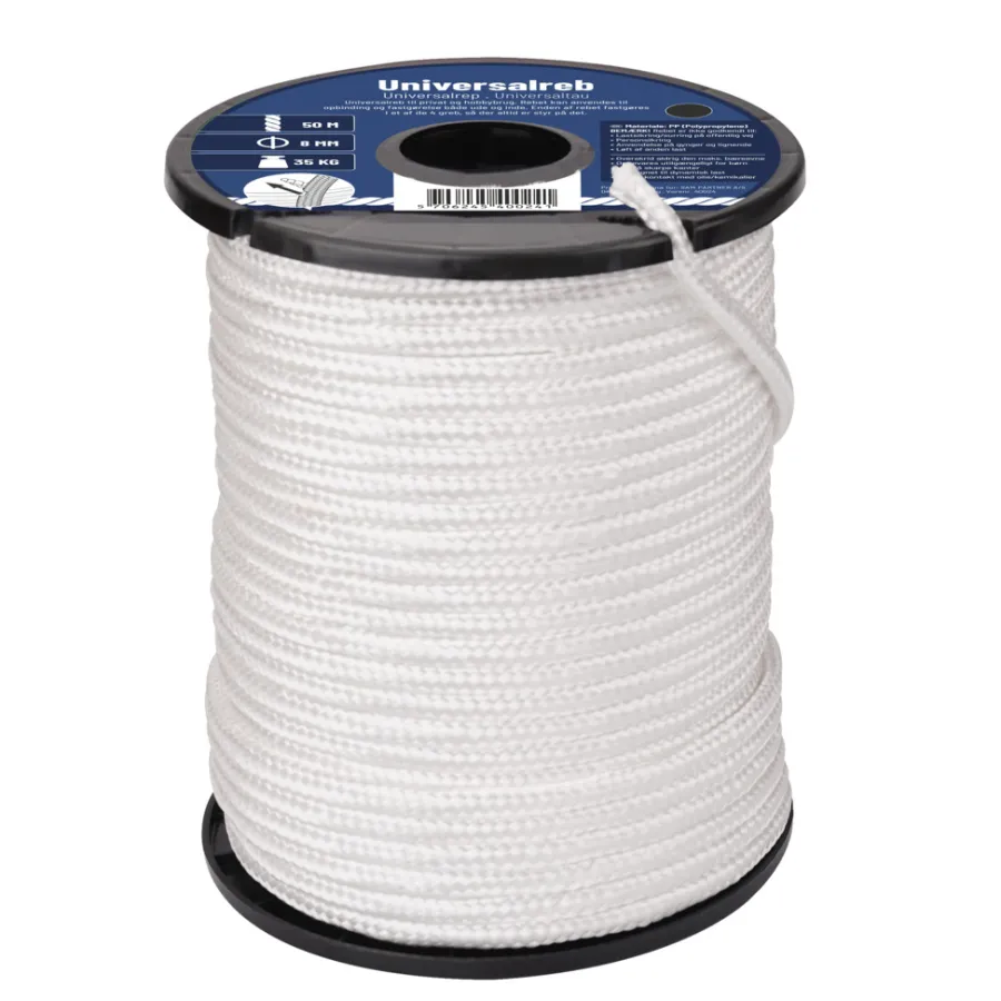 Reb & Snor|Reb universal Ø8 mm x 50 meter hvid