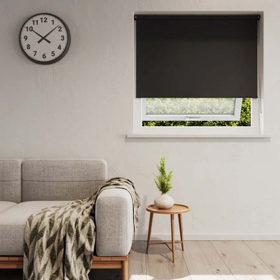 Rullegardiner|Rullegardin lysdæmpende 140 x 210 cm Sort
