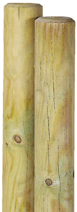 Stolper & Pæle|Rund pæl imprægneret Ø100 mm x 300 cm
