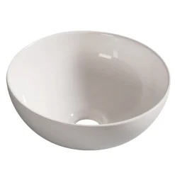 Håndvaske|Rund porcelænsvask fritstående/topmonteret Ø40 cm Hvid