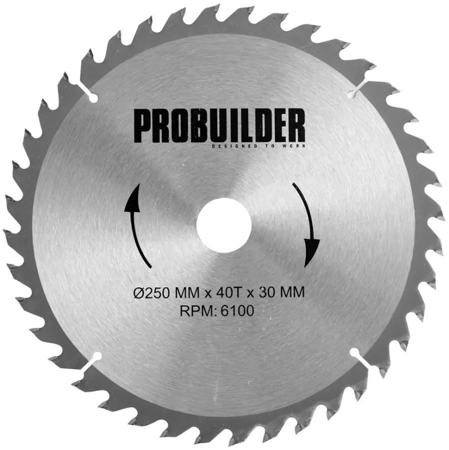 Probuilder Savblade & -Klinger|Rundsavsklinge Ø250 x 30 mm - 40T -