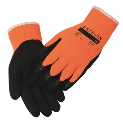 Safe-On Arbejdshandsker|Cold arbejdshandsker str. 10 Orange/sort