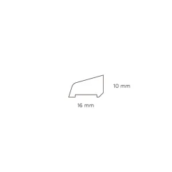 Hornbaek Lister|Sandliste plast koksgrå - 10 x 16 x 3000 mm