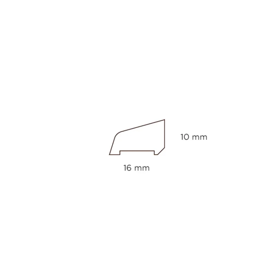 Hornbaek Lister|Sandliste plast lys grå - 10 x 16 x 3000 mm