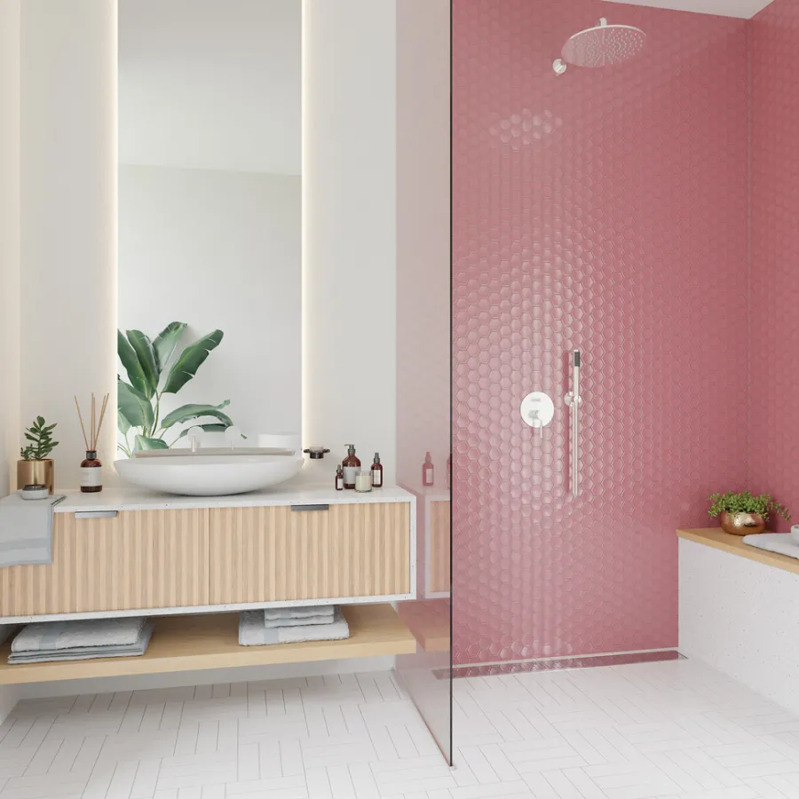 SCG Fliser & Klinker|Mosaik fliser 10 net (0,9 m²) Rosa
