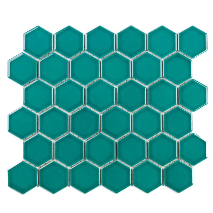 SCG Fliser & Klinker|Mosaik fliser turkisblå 10 net (0,9 m²) Turkisblå med glaseret finish