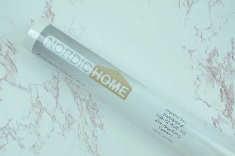 Nordic Home Selvklæbende Folie|Selvklæbende folie marmor brun - 65 x 200 cm brun marmor