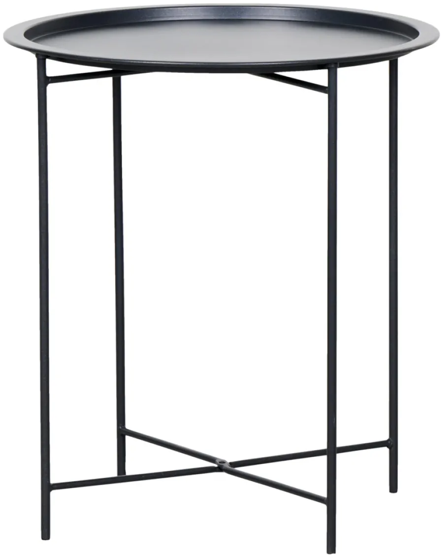 Sunlife® Sæsonafslutning|Haveborde|Sidebord Michigan Ø46,8 cm stål - Sort