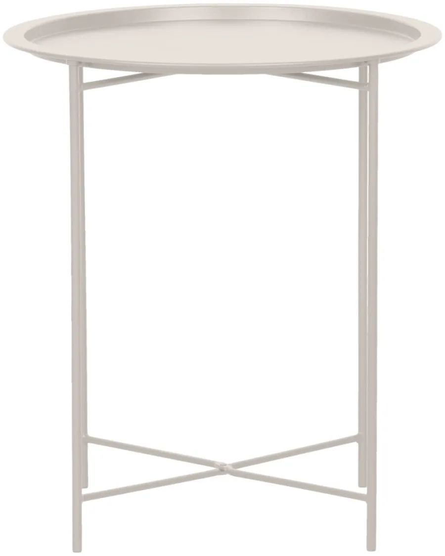 Sunlife® Sæsonafslutning|Haveborde|Sidebord Michigan stål Ø46,8 cm - Sandy grey