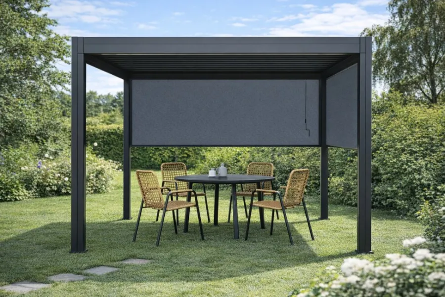 Sunlife® Pavilloner & Partytelte|Overdækning|Sidepanel til Sunlife pergola 3 meter - Sort