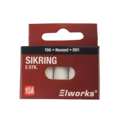 Elworks Sikringer|Sikringer 10A D01 5-pk. -