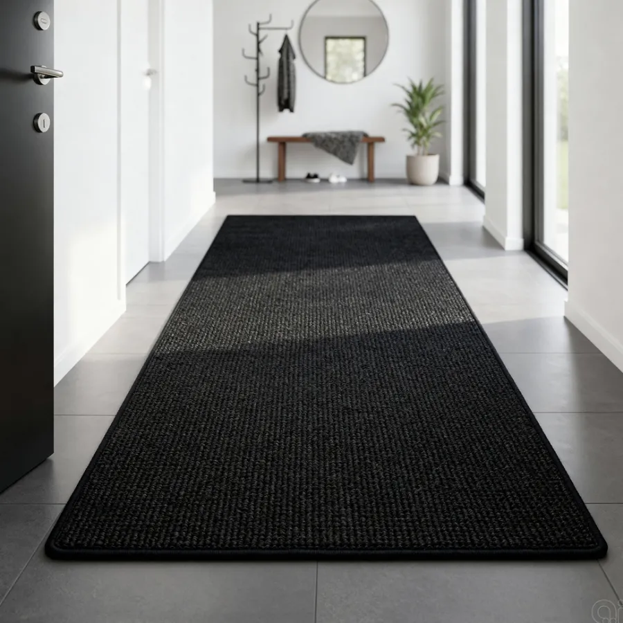 Boligindretning|Sisal tæppe 70 x 140 cm Antracit
