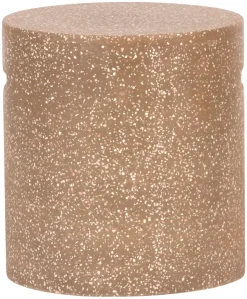 Havestole|Øvrige Havemøbler|Skammel i Ø37 x H40 cm Brun terrazzo