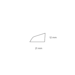 Hornbaek Lister|Skureliste MDF hvid - 12 x 21 x 3000 mm