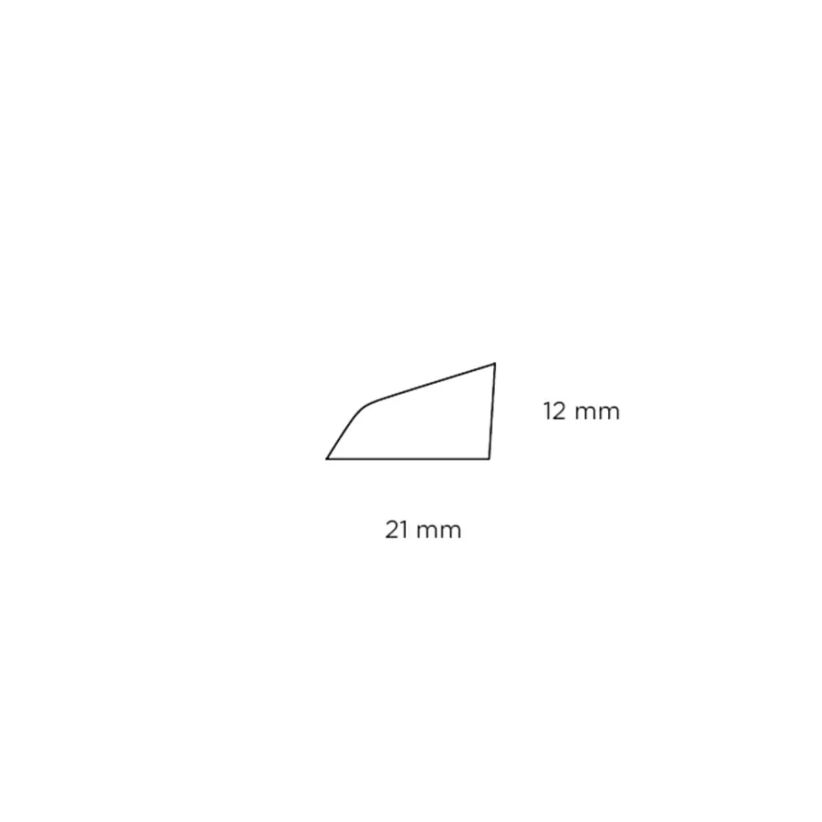 Hornbaek Lister|Skureliste MDF hvid - 12 x 21 x 3000 mm