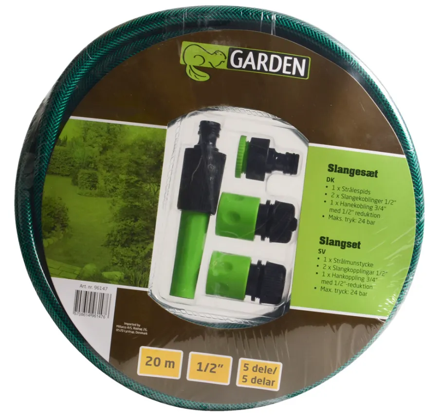 Garden® Haveslanger & Tilbehør|Slangesæt med 5 dele -