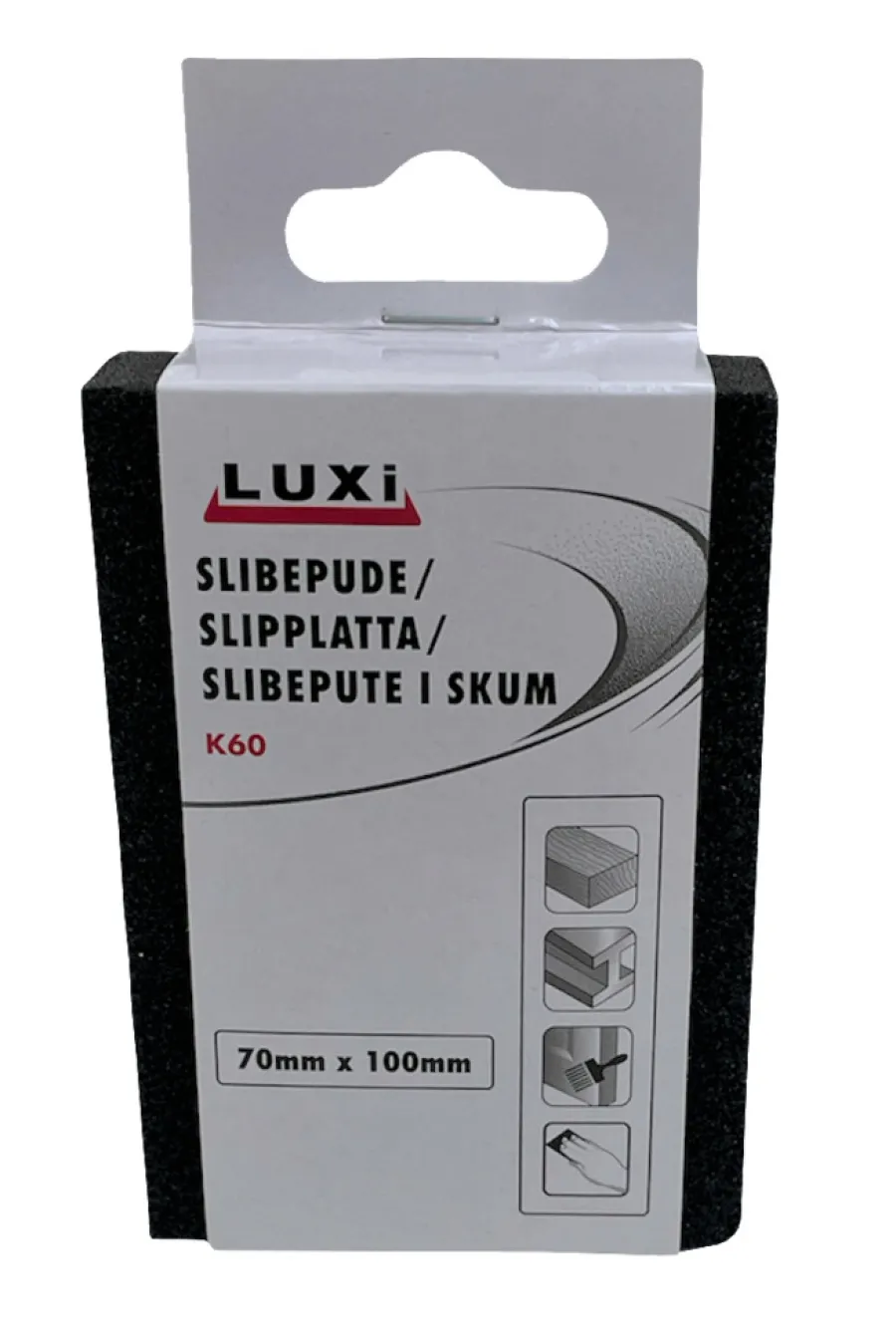 LUXI® Sandpapir|Slibepude korn 60, 70x100 mm -