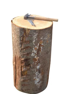 Spil & Underholdning|Sømblok i træ Ø30-40 x 80 cm