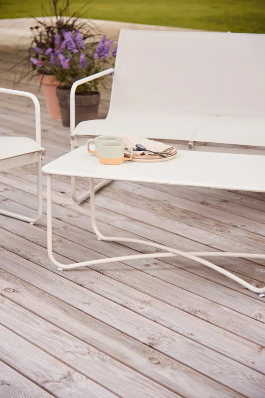 Loungemøbler|Sofasæt i fire dele i farven Sandy Grey