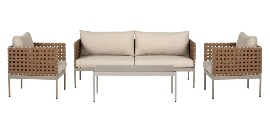Envy Loungemøbler|Sofasæt m/hynder 4 dele natur -