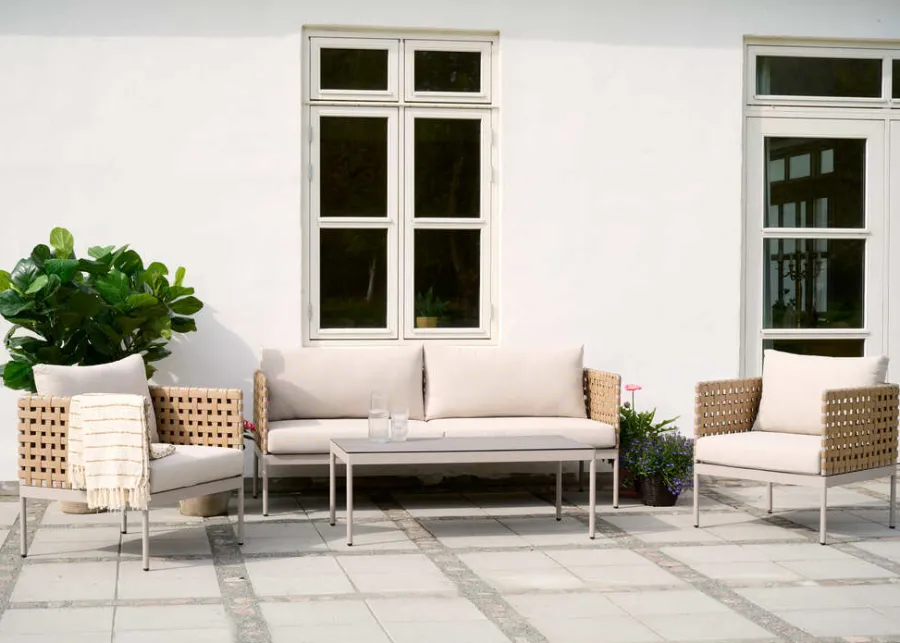 Envy Loungemøbler|Sofasæt m/hynder 4 dele natur -