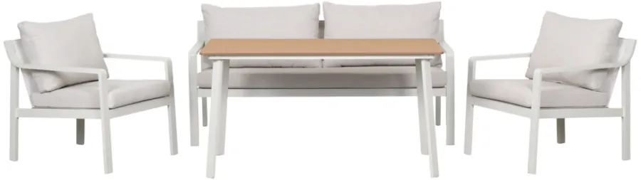Sunlife® Sæsonafslutning|Loungemøbler|Sofasæt Philadelphia - Beige og natur